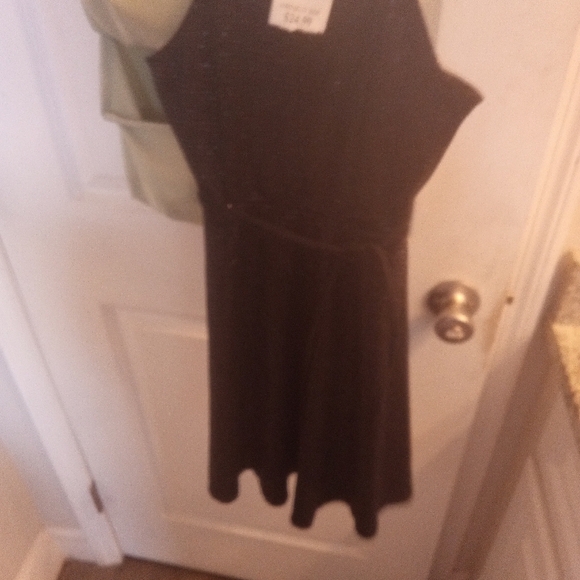 NWT GIRLS SIZE 8 DRESSY BLACK SEQUIN STRAPPY DRESS - Picture 2 of 4